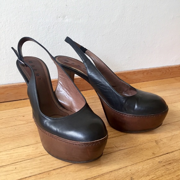 MARNI Sligback Platform Heels Sieze 38 - Picture 14 of 14